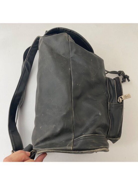 Vintage Guess USA Backpack Flap Bag Pockets Black main image 9